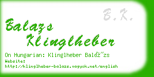 balazs klinglheber business card